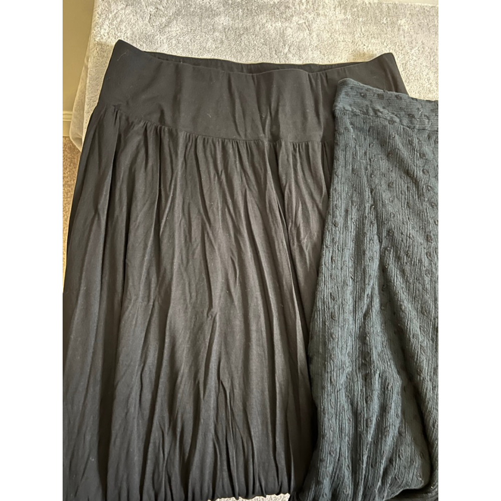 Lot of 2 Black Midi skirts Hilary Radley Black LARGE/10 - Picture 3 of 11